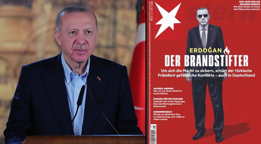 Alman Stern dergisinden küstah kapak! Cumhurbaşkanı Erdoğan'ı hedef aldılar