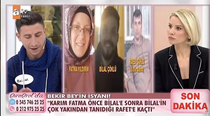 Esra Erol'un yüz ifadesine dikkat! Aşk üçgeni şoke etti! Kadın kaçtığı adam ve babasıyla birlikte...
