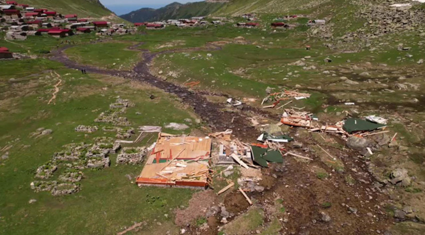 Rize'de beyaz örtü kalktı, yaylalardaki yıkım aylar sonra ortaya çıktı: Köylüler şaşırdı kaldı