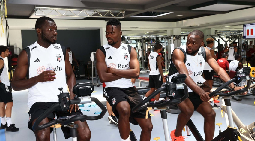 Beşiktaş, Tirana maçına bileniyor! Siyah beyazlılar salonda kuvvet çalıştı!