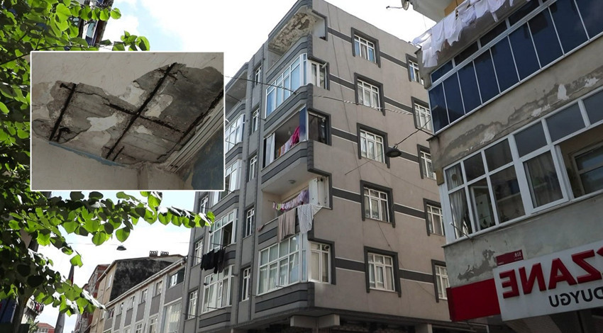 İstanbul'da 5 katlı binada korku içinde yaşıyorlar: "Depreme gerek yok, rüzgar esse yıkılacak"