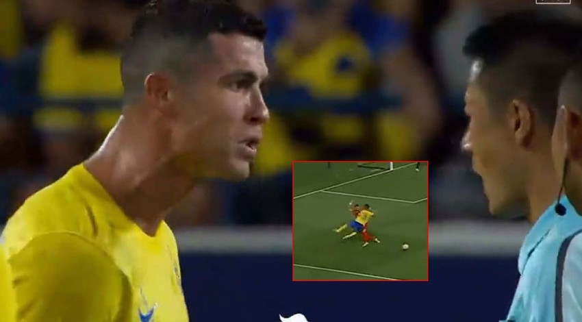 Cristiano Ronaldo’yu hiç böyle görmediniz! Hakemin kararı sonrası sinirden çılgına döndü: “Uyan, uyan, kahrolası"