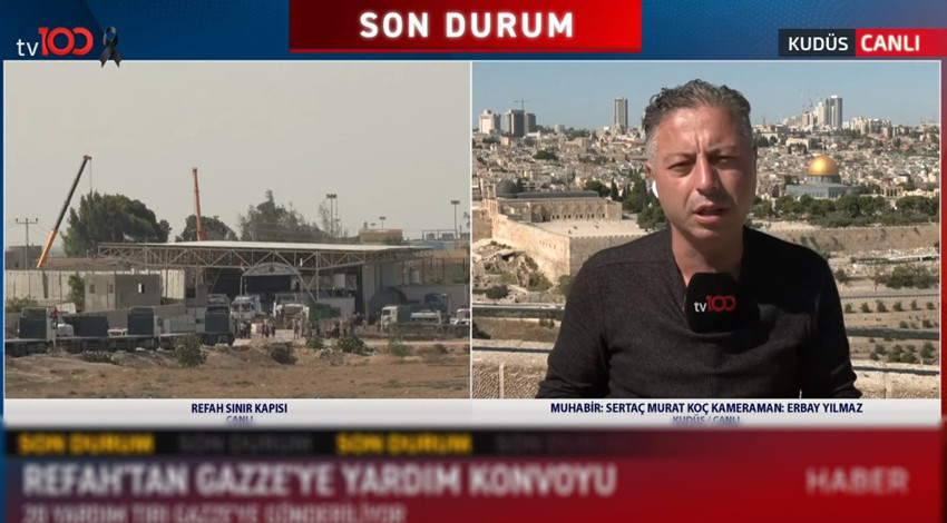 Refah’tan Gazze’ye yardım konvoyu! Gazze’ye 15 gün sonra yardım! Son gelişmeleri tv100 muhabiri Sertaç Murat Koç aktardı