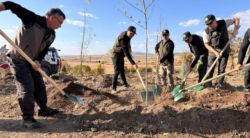 Cumhuriyetin 100. yılı şerefine 5 bin adet fidan İstiklal Marşımız eşliğinde dikildi