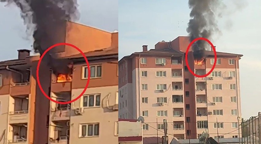 Diyarbakır'da askeri lojmanda yangın çıktı