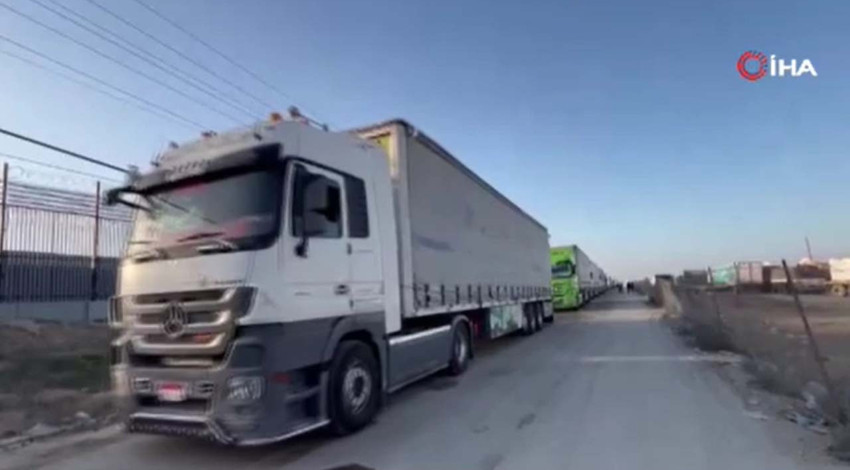 Gazze Şeridi’ne 100 tırlık ilk yardım