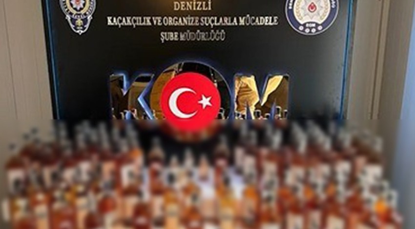 Denizli'de yılbaşı öncesi kaçak içki operasyonu