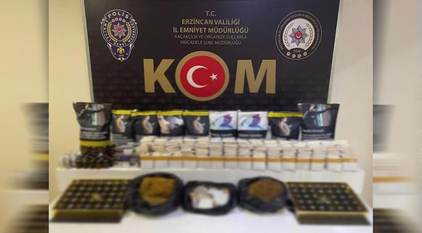 Erzincan’da kaçak sigara operasyonunda 3 kişi yakalandı!