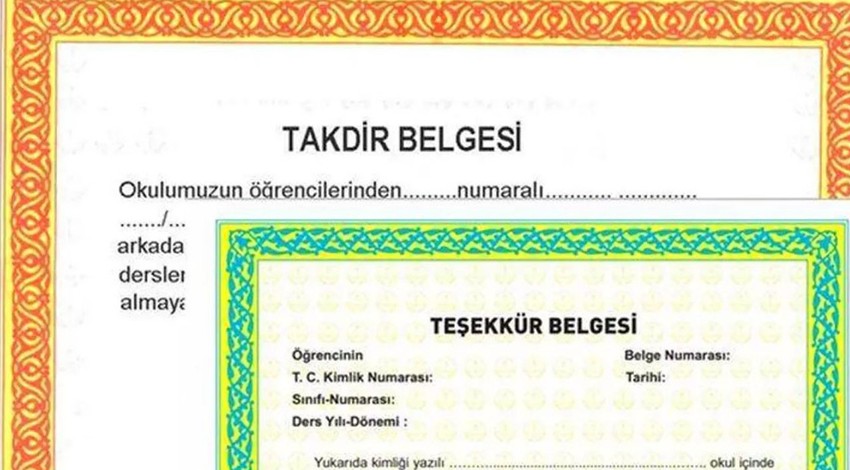 Takdir teşekkür hesaplama işlemleri: 5,6,7,8,9,10,11,12. Sınıf takdir teşekkür belgesi kaç puanla alınır ve nasıl hesaplanır?