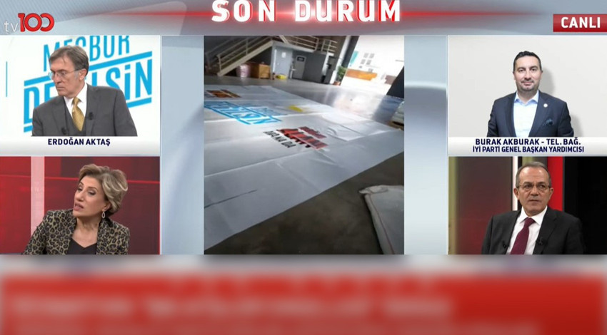 İYİ Parti Genel Başkan Yardımcısı Burak Akburak tv100'e konuştu! İYİ Parti'nin afişlerini İBB mi engelledi?