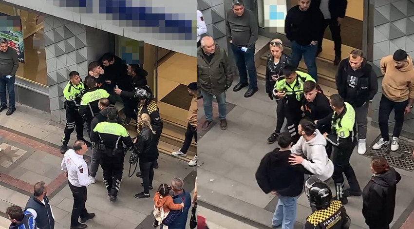 Kadınlara torpil attı, polis memurunu tekmeledi! O anlar kamerada