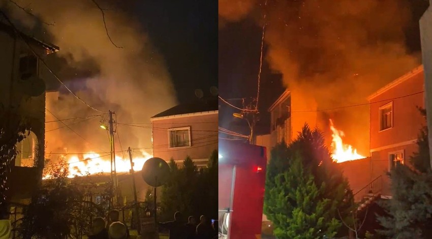 Sultanbeyli'de geceyi alevler aydınlattı! Elektrik kaçağından çıkan yangın kısa sürede büyüdü!