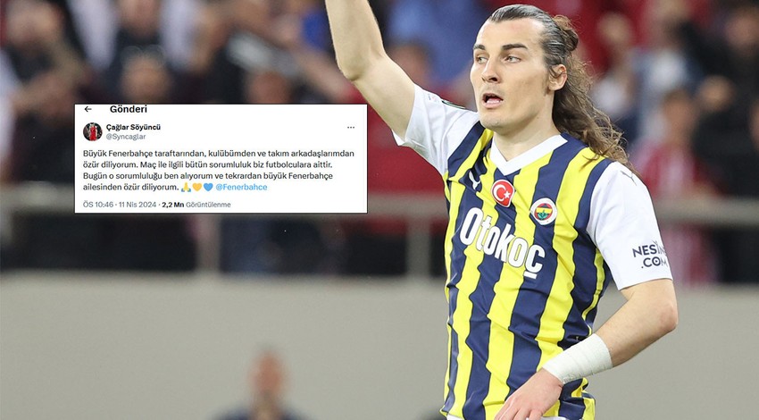 Fenerbahçe – Olmypiakos maçında kritik hatalar yapmıştı! Çağlar Söyüncü taraftarlardan özür diledi