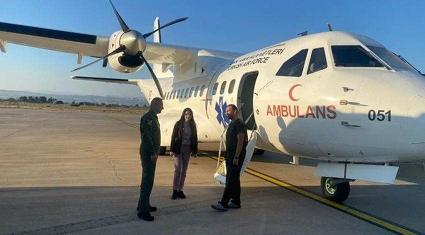 Hava Kuvvetlerine ait ambulans uçak organ nakli için havalandı