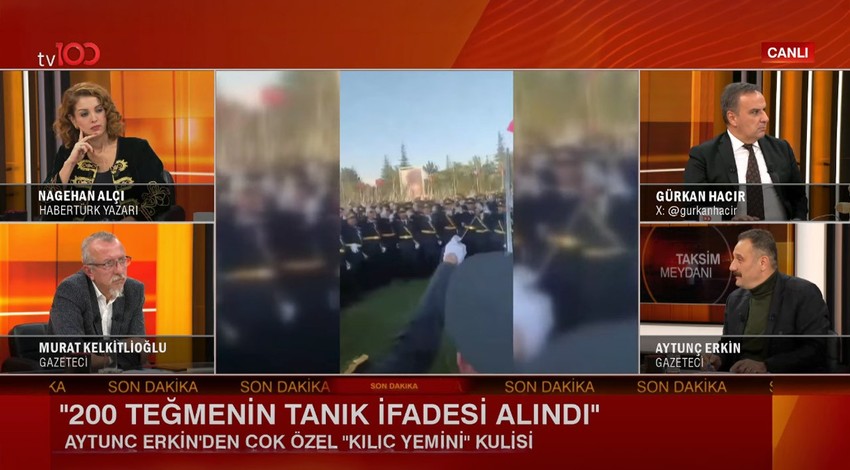 Gazeteci Aytunç Erkin'den tv100'de çok önemli kulis bilgisi: Teğmenlerin kılıçlı yemini soruşturmasında bilinmeyen o detayı paylaştı