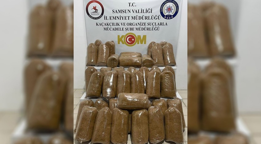 Samsun'da kaçakçılık operasyonu: 200 kilo kaçak tütün ele geçirildi!