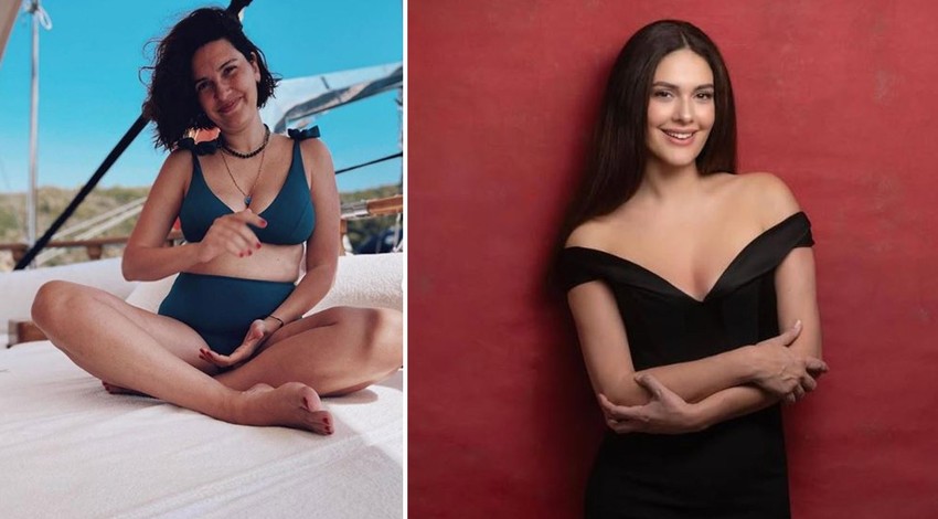 8 ayda 20 kilo vermişti! Bergüzar Korel'in sırt dekolteli pozları göz kamaştırdı