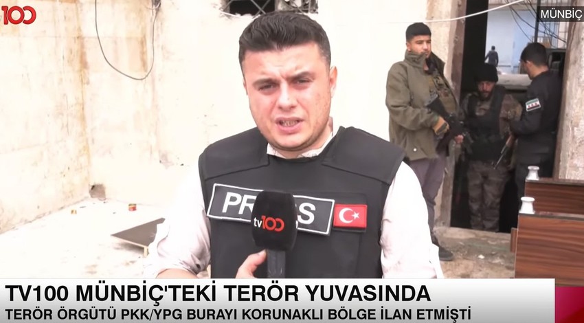 tv100 Münbiç’teki terör yuvasında! Üstü teröristlerin karargâhı altı işkence odaları