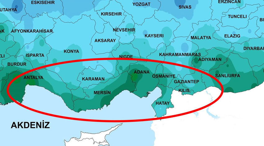 Adana, Mersin, Hatay, Osmaniye ve Maraş'a 5500 metre uyarısı! -35 pazartesi Akdeniz'e rotüş atıp kendini imha edecek
