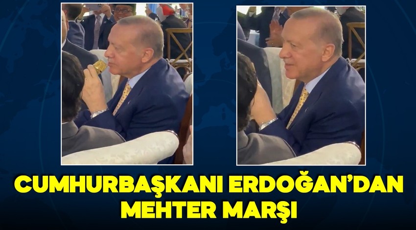 Cumhurbaşkanı Erdoğan'ın sesinden Mehter Marşı! Endonezya'da renkli anlar