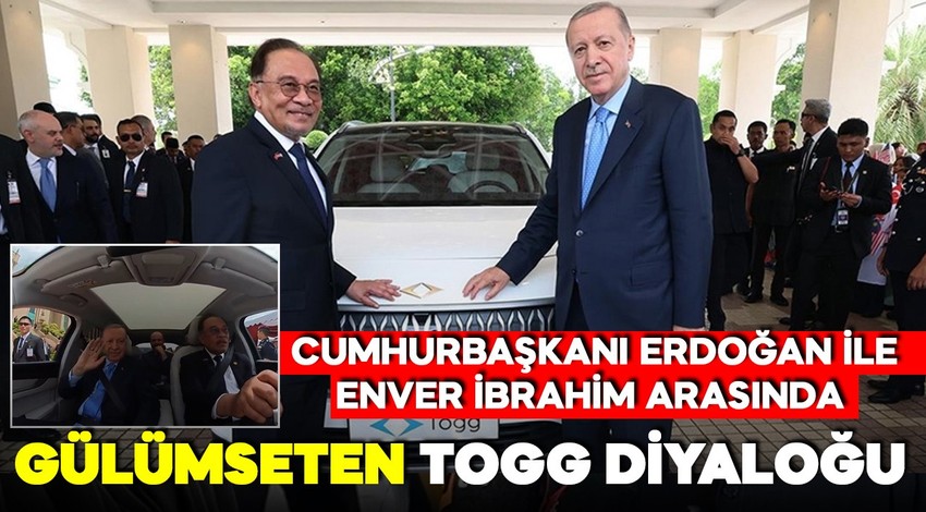 Cumhurbaşkanı Erdoğan Malezya Başbakanı'na TOGG hediye etti! Sürücü koltuğuna geçen Başbakan ile gülümseten diyalog!