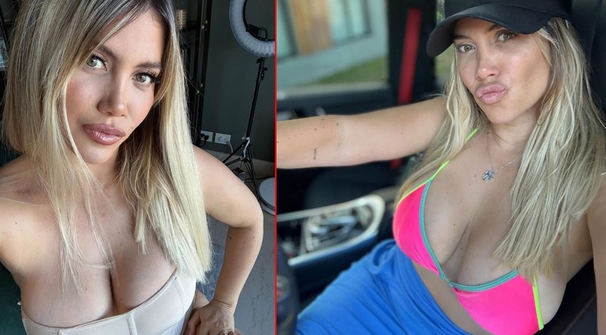 Galatasaraylı Mauro Icardi'yi terk etmişti! Wanda Nara'dan üstsüz pozlar peş peşe geldi, çıplak bir şekilde yatağa sere serpe uzandı