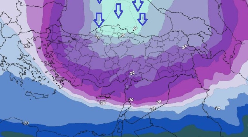 Marmara'yı da yüzde 100 etkileyecek... Cuma gecesi tarih verildi, 500 hpa üst seviyede -40 derecelik Orta Karadeniz'den girecek