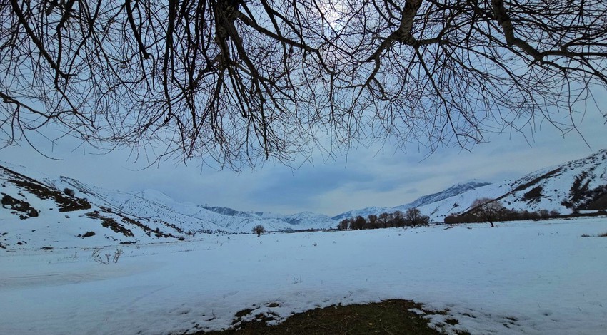 Bitlis'te karla kaplanan bölge dron ile havadan görüntülendi. Eşsiz güzelliğiyle hayran bıraktı