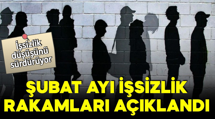 Şubat ayı işsizlik rakamları açıklandı! Düşüş sürüyor
