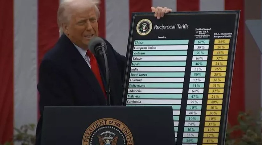 Günlerdir beklenen açıklama! "ABD'nin altın çağı geliyor" diyerek duyurdu! Trump'tan tüm dünyaya gümrük vergisi