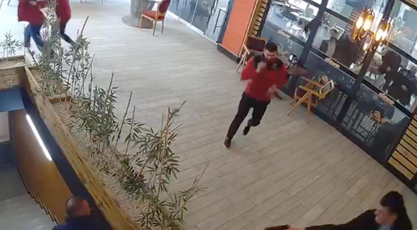 Uzman çavuş kafeteryada dehşet saçtı! İşte 'Yan bakma' cinayetinin görüntüleri