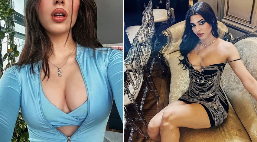 Defne Samyeli'nin kızı Derin Talu'dan yürek hoplatan pozlar! Derin göğüs dekolteli tarzıyla sınırları zorladı