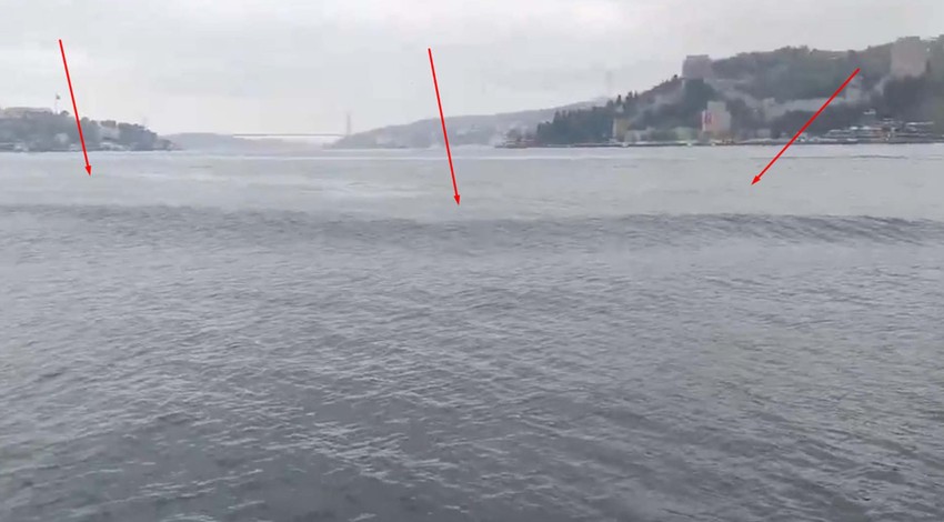 İstanbul Boğazı'nda 6.2'lik deprem anı! Dalgaların görüntüsü saniye saniye kaydedildi