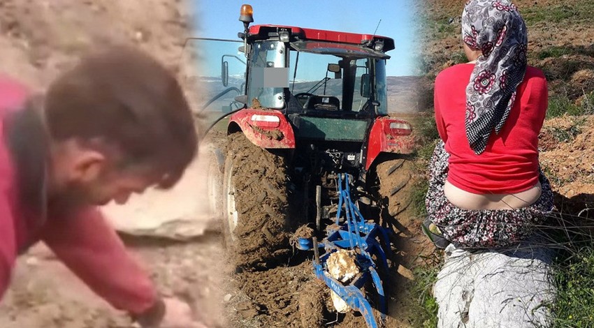 Yozgat'ta tarlasını eken çiftçinin traktörünün pulluğuna takıldı. 1,2,3 adımda anında aşağıya inip baktığında fark ettiği detayla resmen hayrete düştü