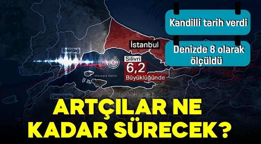 Artçılar ne kadar sürecek? Kandilli tarih verdi! Depremin şiddeti denizde 8 ölçüldü!