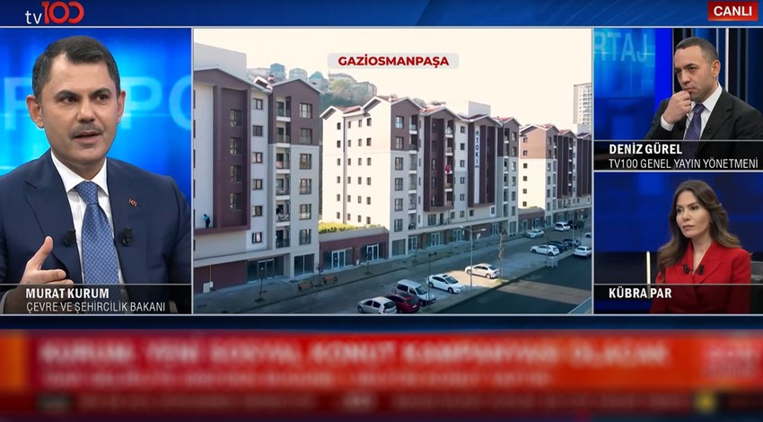 Ev almak isteyenler dikkat! Bakan Kurum tv100 yayınında müjdeyi verdi… İşte detaylar