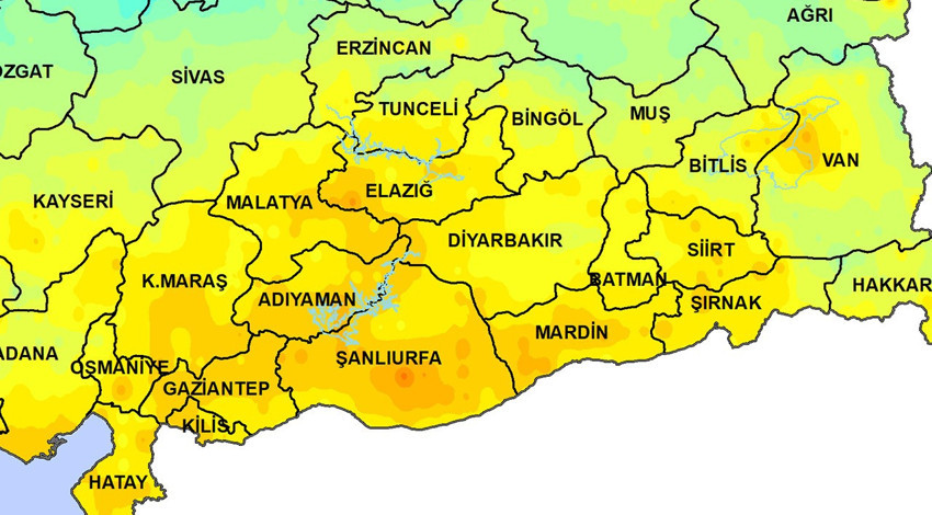 Diyarbakır, Şanlıurfa, Mardin, Batman, Siirt, Şırnak'a 80 uyarısı verildi. Perşembe günü dikkat