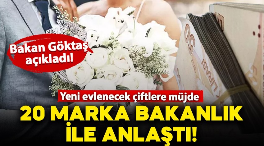 Yeni evlenecek çiftlere müjde: 20 yeni marka ile anlaşma sağlandı! Hangi markalar indirim sağlayacak? İşte detaylar