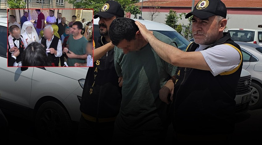 Davetsiz misafirin hırsızlık oyunu! Düğüne gitti, pasta yedi, takılan paraları çaldı