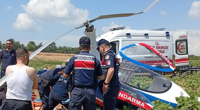 Adana'da jandarmaya ait 'cayrokopter' düştü: Çok sayıda ekip sevk edildi