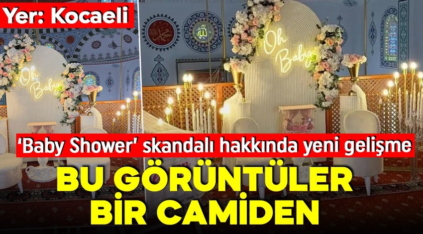 Kocaeli'de camide düzenlenen 'baby shower' partisine tepki yağdı! Müftülükten açıklama geldi