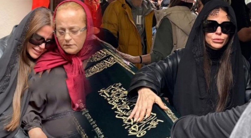 Simge Sağın'ın acı günü! Ablasını gözyaşları içerisinde son yolculuğuna uğurladı