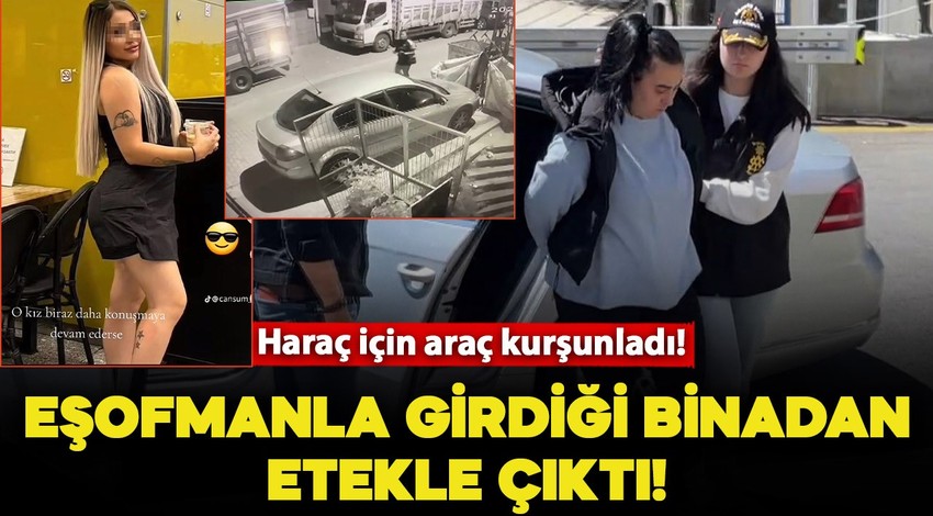 Haraç için araç kurşunladı! Kaçarken eşofmanla girdiği binadan etekle çıktı! Şüphelinin kimliği şaşırttı