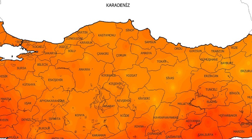 Artvin, Giresun, Gümüşhane, Kastamonu, Ordu, Rize, Samsun, Sinop, Tokat, Trabzon, Zonguldak'ta salıya kadar sürecek çarşamba bitecek tarih verildi