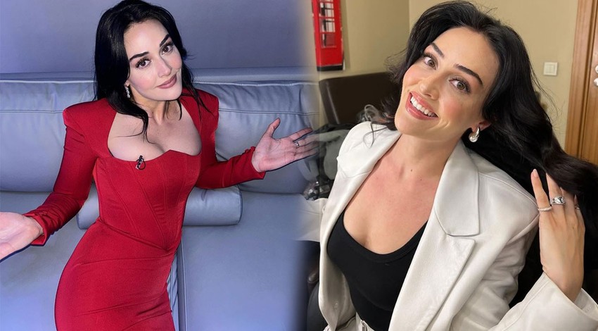 Güzel oyuncu Esra Bilgiç'ten ortalığı kasıp kavuran paylaşım! Kırmızı elbisesiyle sosyal medyaya damga vurdu
