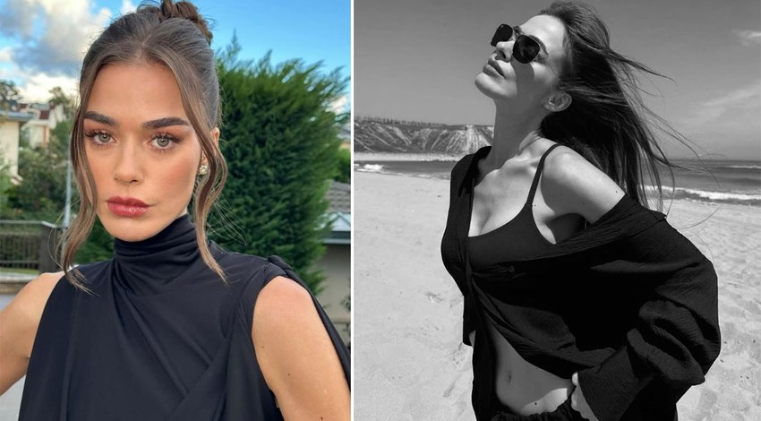 Güzel oyuncu Bensu Soral'dan nefes kesen kumsal pozları! Kusursuz fiziği dikkat çekti