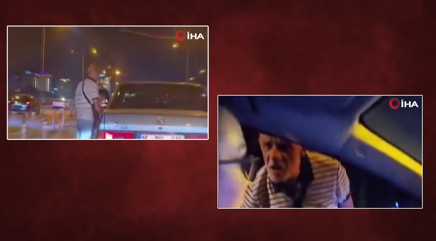 Bursa'da trafikte korku dolu anlar: "Sinyal vermedin" tartışmasında kadın sürücünün önünü kesti