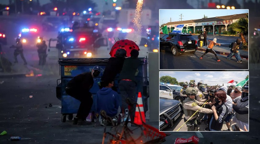 Halk sokaklarda! Los Angeles fena karıştı: Ulusal Muhafızlar bölgeye gidiyor