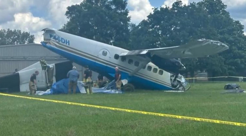 ABD'de 20 kişiyi taşıyan uçak düştü