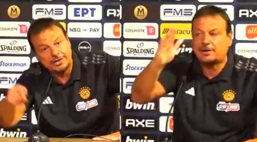 Ergin Ataman'ı çılgına çeviren soru! Basın toplantısını terk etti